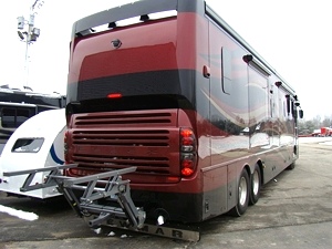 WORLDS BEST RV MOTORCYCLE LIFT FOR MOTORHOMES BY HYDRALIFT.DRIVE-ON DRIVE-OFF  