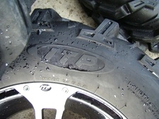 ITP TIRES AND WHEELS USED FOR SALE ( LIKE NEW ) FITS YAMAHA RHINO