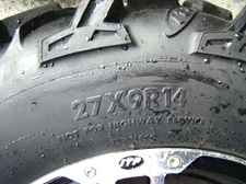 ITP TIRES AND WHEELS USED FOR SALE ( LIKE NEW ) FITS YAMAHA RHINO