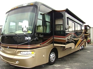 2007 MONACO CAMELOT 42PDQ 42FT 4 SLIDE MOTORHOME SALVAGE / DAMAGED