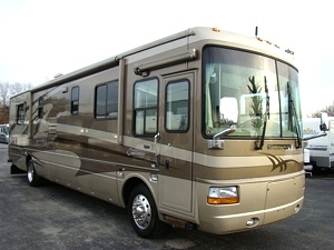 2004 TRADEWINDS BY NATIONAL RV 39FT 2 SLIDE MOTORHOME FOR SALE MODEL 7395 LTC