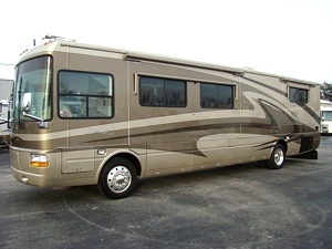2004 TRADEWINDS BY NATIONAL RV 39FT 2 SLIDE MOTORHOME FOR SALE MODEL 7395 LTC