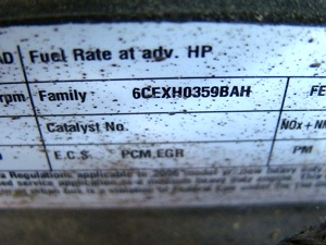 USED CUMMINS ISB 300 HP DIESEL ENGINE COMPLETE FOR SALE YEAR - 2007