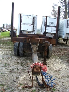 USED LOG TRAILER TWO AXLE PUP TRAILER FOR SALE
